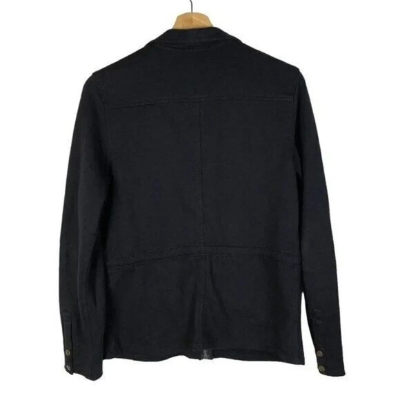 Coldwater Creek Navy Blue Full Zip Cotton Utility Jacket XS - Picture 2 of 3